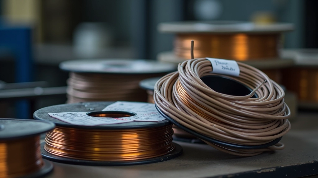 Detailed view of quality welding consumables including MIG wire and electrode spools